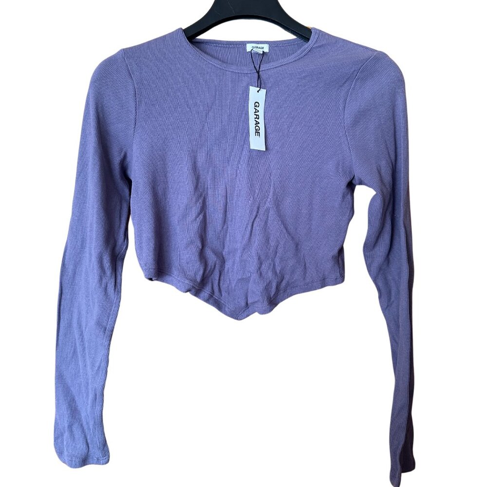 GARAGE Lilac Cropped Long-Sleeve Tee
